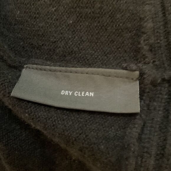 Bloomingdale’s Sweater Women's L Black Cardigan Long Ruffled Wool Cashmere Blend - Picture 12 of 14